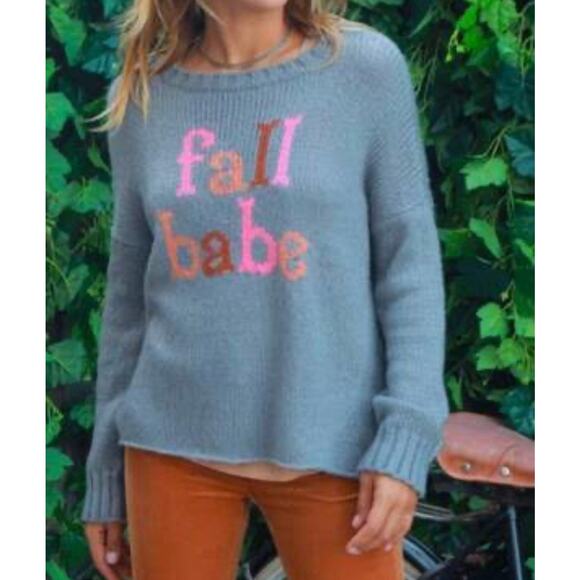 Wooden Ships Fall Babe Crewneck Sweater Sz M - Picture 1 of 6